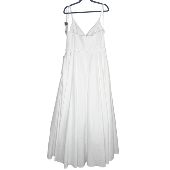 Mac Duggal Ivory Classic Bride Taffeta Ballgown V-neck A-Line Gown sz 12 - Picture 12 of 15